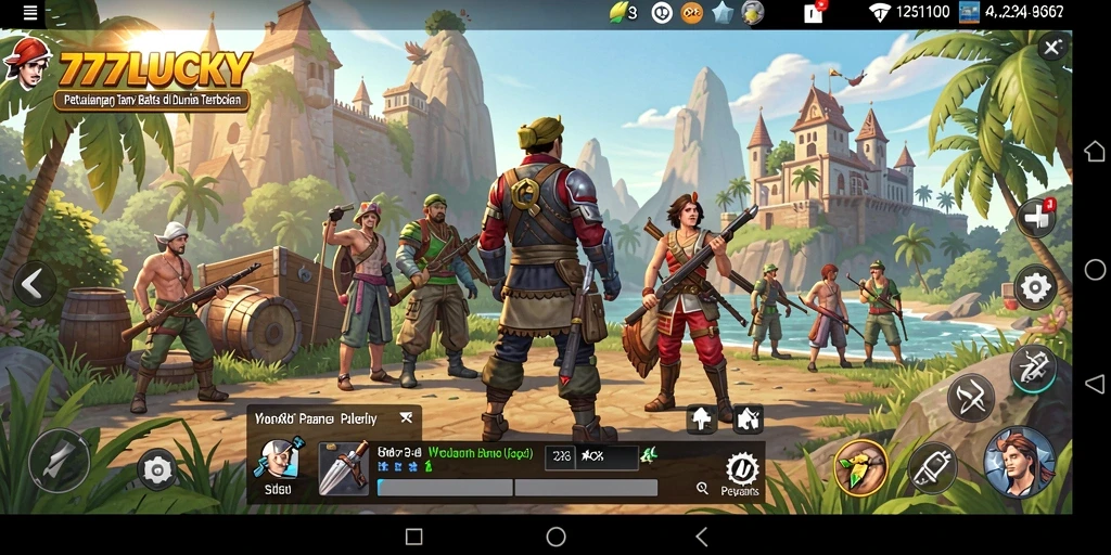 Screenshot gameplay 777LUCKY yang menampilkan kebebasan eksplorasi dalam dunia terbuka.