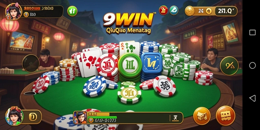 Tampilan gameplay QiuQiu yang seru dan menantang di 9WIN.