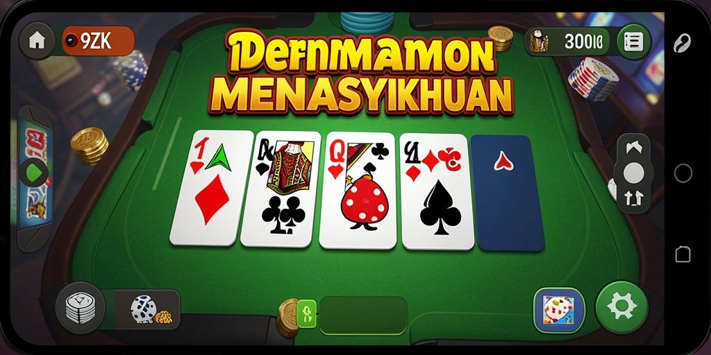 Tampilan gameplay Domino seru di 9ZK dengan pemain dari seluruh dunia.