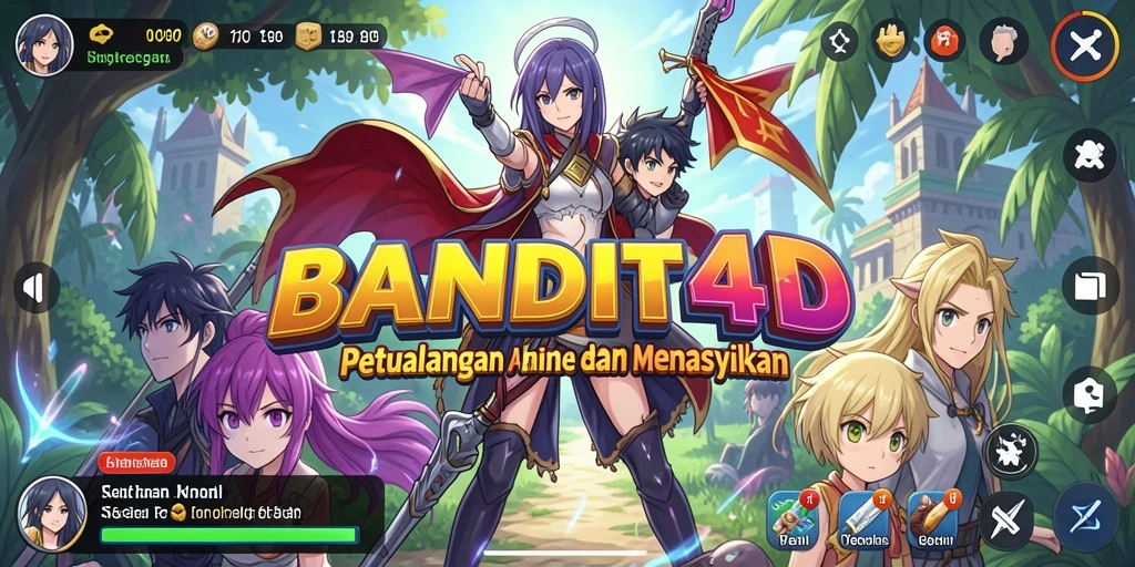 Tampilan gameplay menarik dari BANDIT4D dengan karakter Anime yang ikonik.