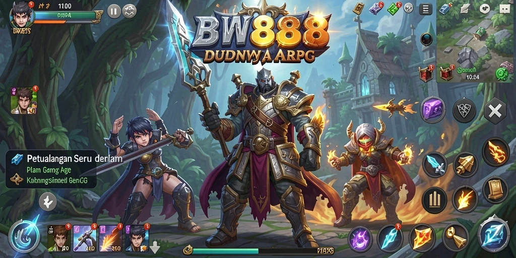 Screenshot gameplay BW888 menampilkan aksi pertempuran yang mendebarkan.