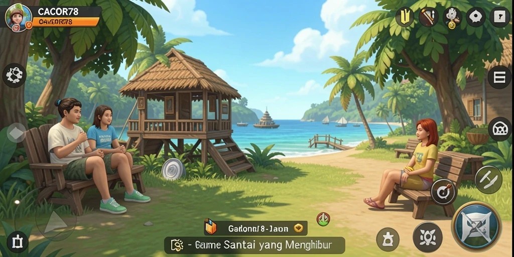 Screenshot utama menunjukkan gameplay seru dari CACOR78.