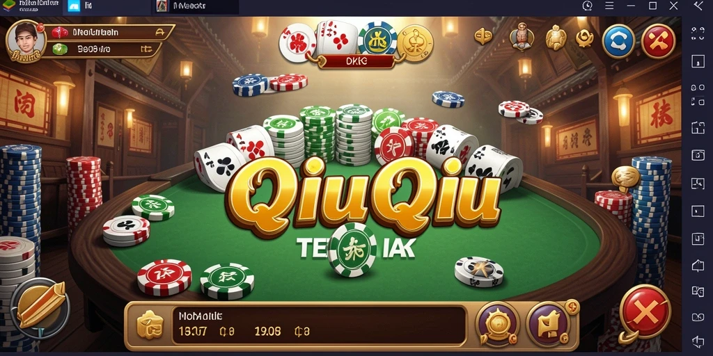 Tampilan gameplay QiuQiu yang seru dan menarik.