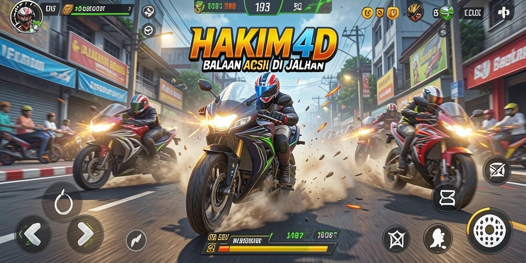 Tampilan balapan mendebarkan dengan kecepatan tinggi di HAKIM4D.