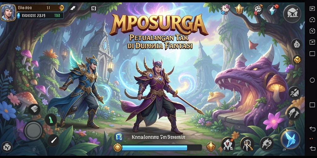 Gameplay MPOSURGA yang menakjubkan dalam petualangan fantasy.