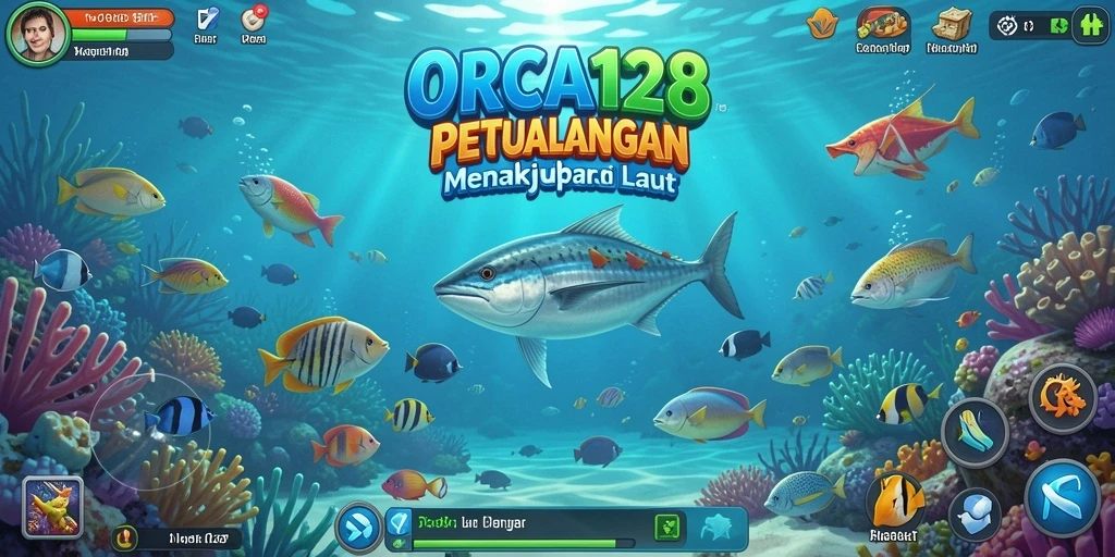Screenshot menampilkan aksi menyelam yang mendebarkan di dunia bawah laut.