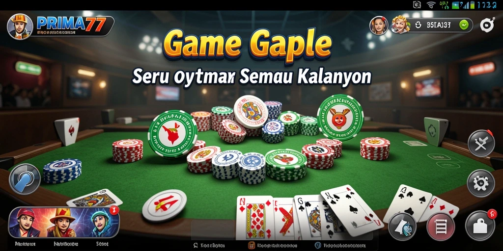 Tampilan gameplay seru dari PRIMA77 Gaple.