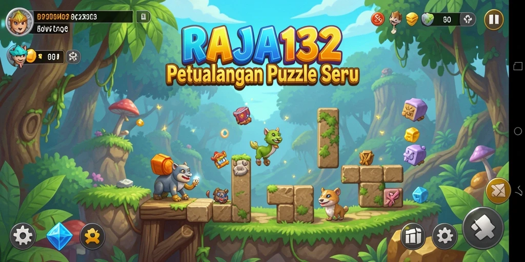 Screenshot gameplay RAJA132 menampilkan berbagai puzzle yang menarik.