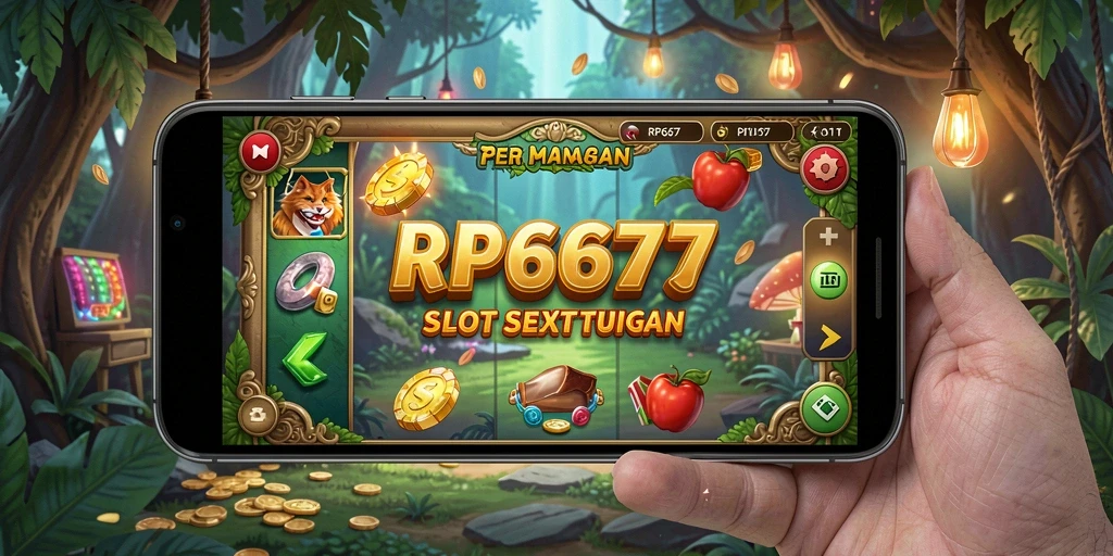 Tampilan menyenangkan dari gameplay Slot RP6677 yang mendebarkan.