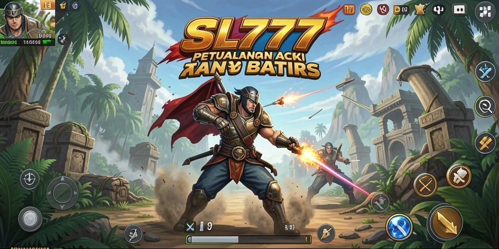 Screenshot gameplay SL777 menunjukkan aksi mendebarkan dan pertarungan yang intens.
