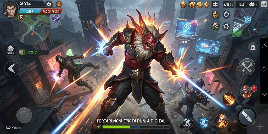 Tangkapan layar menunjukkan aksi pertarungan seru dalam SP212.