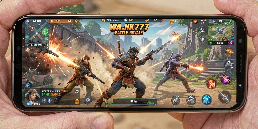Tangkapan layar menampilkan aksi seru dalam gameplay <strong>Battle Royale</strong> WAJIK777.