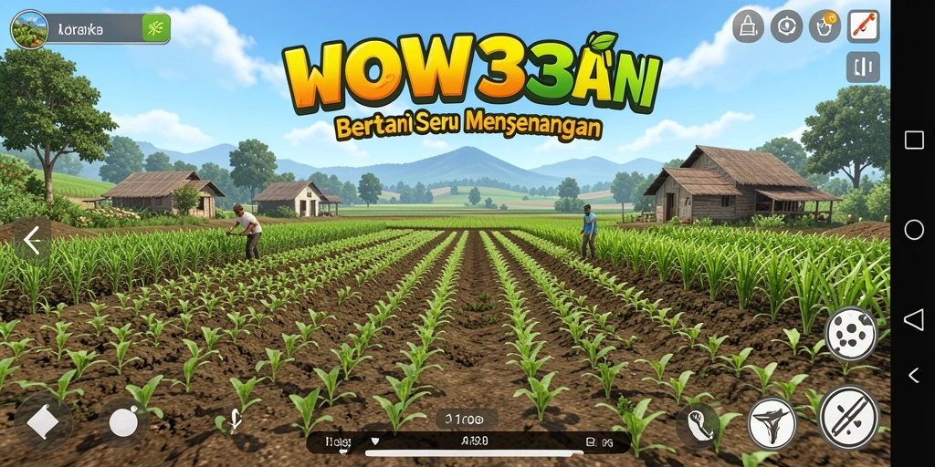 Tampilan gameplay WOW33 yang seru dan mendebarkan saat bertani.