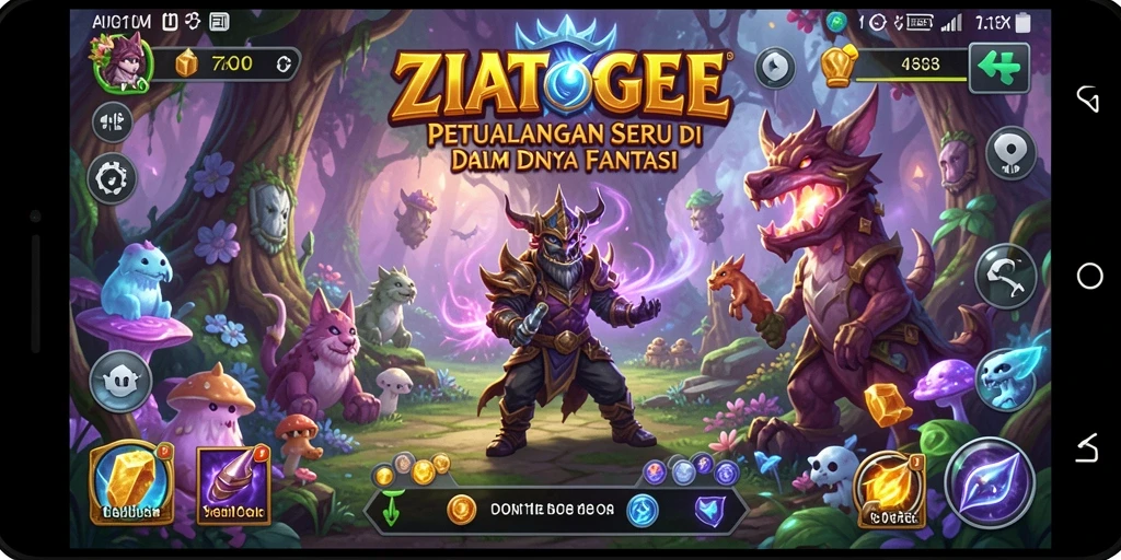 Tampilan gameplay ZIATOGEL dengan petualangan mendebarkan.